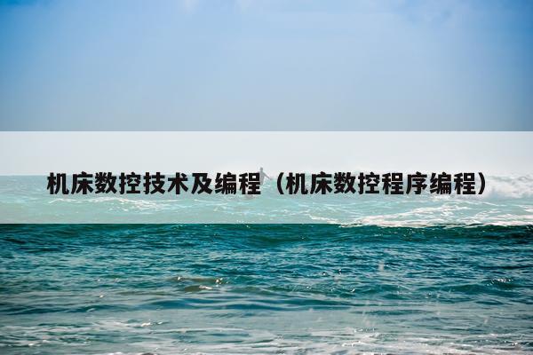 机床数控技术及编程(机床数控程序编程)