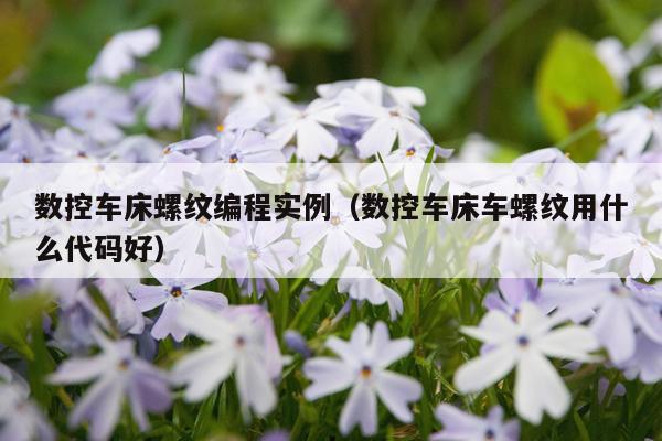 数控车床螺纹编程实例(数控车床车螺纹用什么代码好)