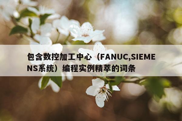 包含数控加工中心（FANUC,SIEMENS系统）编程实例精萃的词条