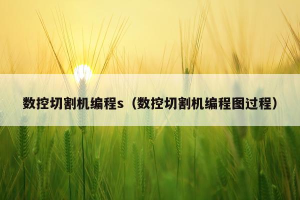 数控切割机编程s（数控切割机编程图过程）
