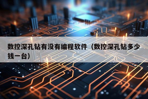 数控深孔钻有没有编程软件（数控深孔钻多少钱一台）