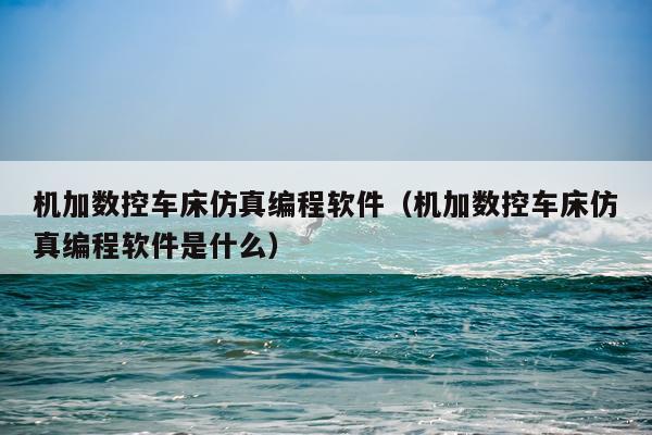 机加数控车床仿真编程软件（机加数控车床仿真编程软件是什么）