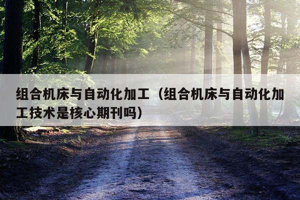 组合机床与自动化加工（组合机床与自动化加工技术是核心期刊吗）