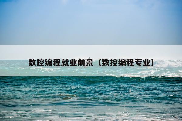 数控编程就业前景（数控编程专业）