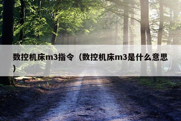 数控机床m3指令（数控机床m3是什么意思）