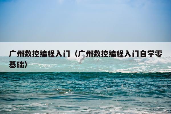 广州数控编程入门（广州数控编程入门自学零基础）