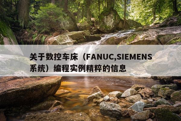 关于数控车床（FANUC,SIEMENS系统）编程实例精粹的信息