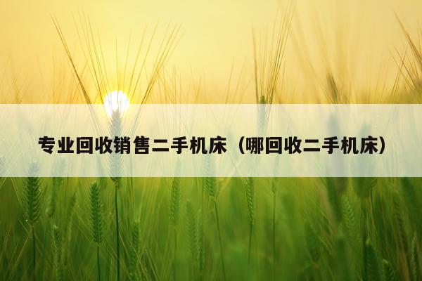 专业回收销售二手机床（哪回收二手机床）