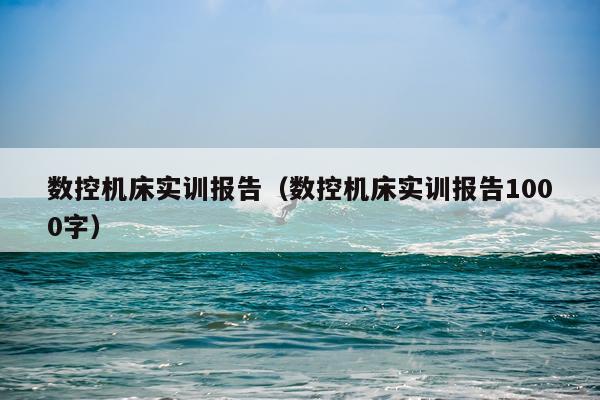 数控机床实训报告(数控机床实训报告1000字)
