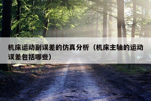 机床运动副误差的仿真分析（机床主轴的运动误差包括哪些）