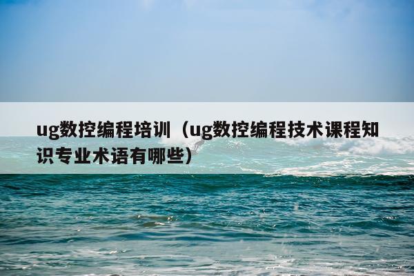 ug数控编程培训（ug数控编程技术课程知识专业术语有哪些）