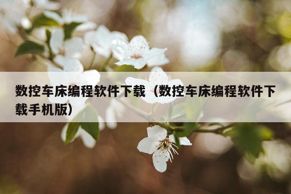 数控车床编程软件下载（数控车床编程软件下载手机版）