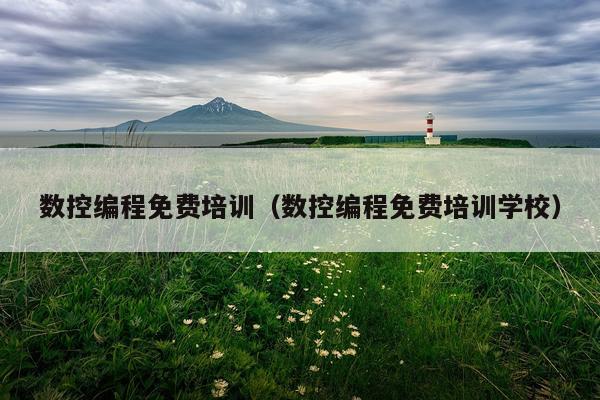 数控编程免费培训（数控编程免费培训学校）
