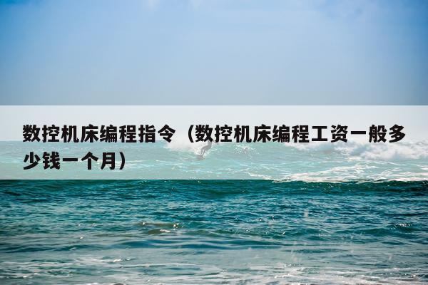 数控机床编程指令（数控机床编程工资一般多少钱一个月）