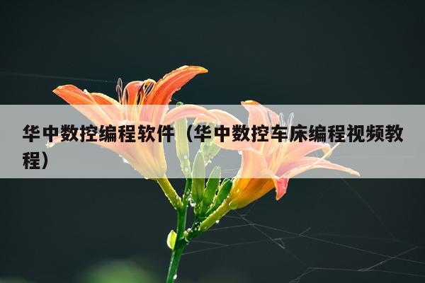 华中数控编程软件(华中数控车床编程视频教程)