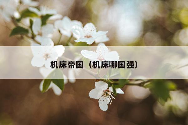 机床帝国（机床哪国强）