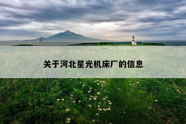 关于河北星光机床厂的信息