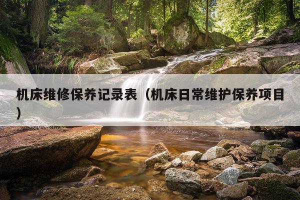 机床维修保养记录表（机床日常维护保养项目）