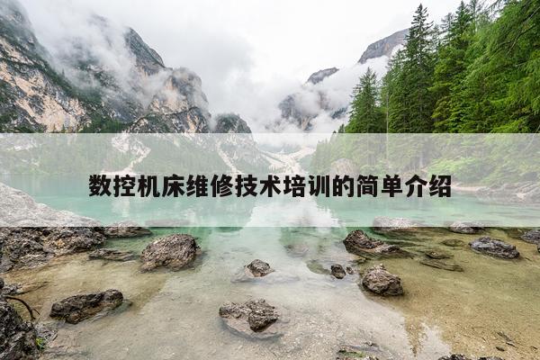 数控机床维修技术培训的简单介绍