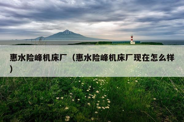 惠水险峰机床厂（惠水险峰机床厂现在怎么样）