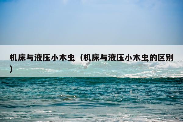机床与液压小木虫（机床与液压小木虫的区别）