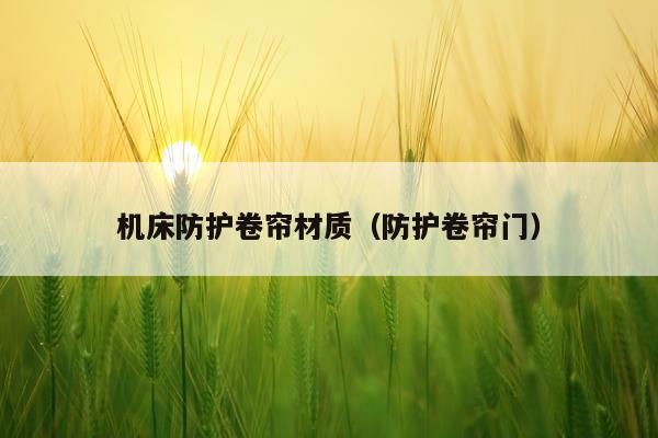 机床防护卷帘材质（防护卷帘门）