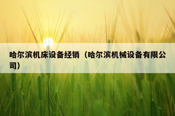 哈尔滨机床设备经销（哈尔滨机械设备有限公司）