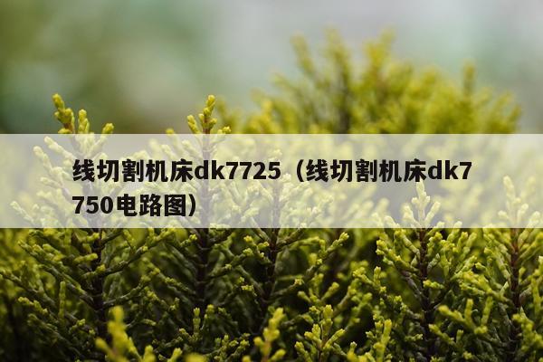 线切割机床dk7725(线切割机床dk7750电路图)