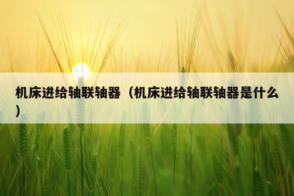 机床进给轴联轴器(机床进给轴联轴器是什么)