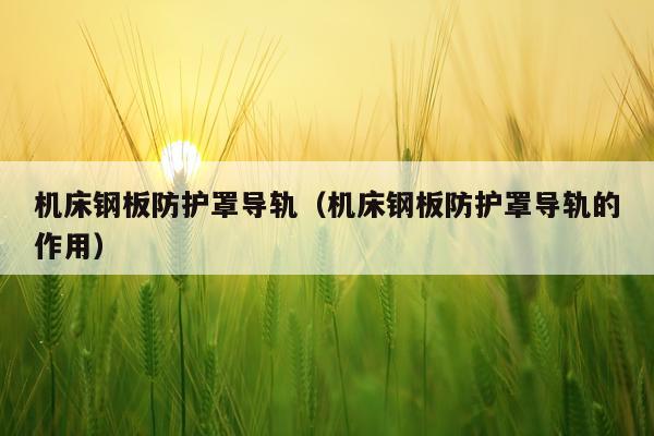机床钢板防护罩导轨(机床钢板防护罩导轨的作用)