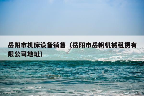 岳阳市机床设备销售(岳阳市岳帆机械租赁有限公司地址)