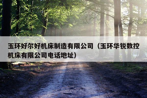 玉环好尔好机床制造有限公司(玉环华锐数控机床有限公司电话地址)