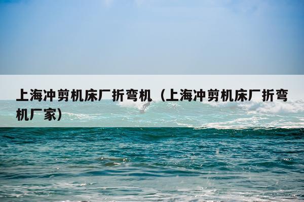 上海冲剪机床厂折弯机(上海冲剪机床厂折弯机厂家)