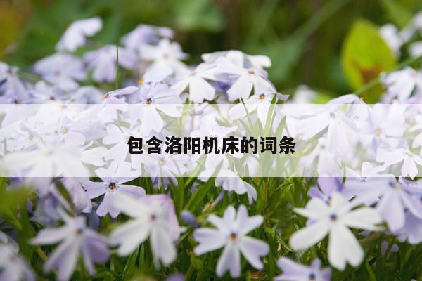 包含洛阳机床的词条