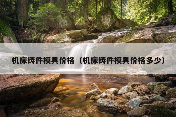 机床铸件模具价格(机床铸件模具价格多少)