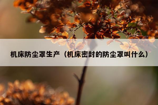 机床防尘罩生产(机床密封的防尘罩叫什么)