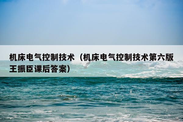 机床电气控制技术（机床电气控制技术第六版王振臣课后答案）