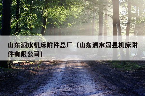 山东泗水机床附件总厂(山东泗水晟昱机床附件有限公司)