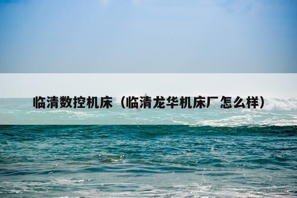 临清数控机床（临清龙华机床厂怎么样）