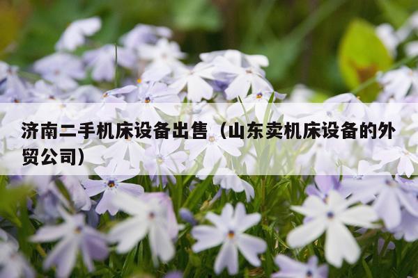 济南二手机床设备出售（山东卖机床设备的外贸公司）