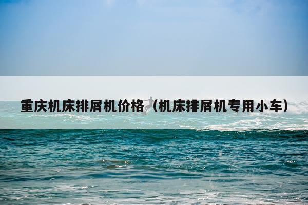 重庆机床排屑机价格（机床排屑机专用小车）