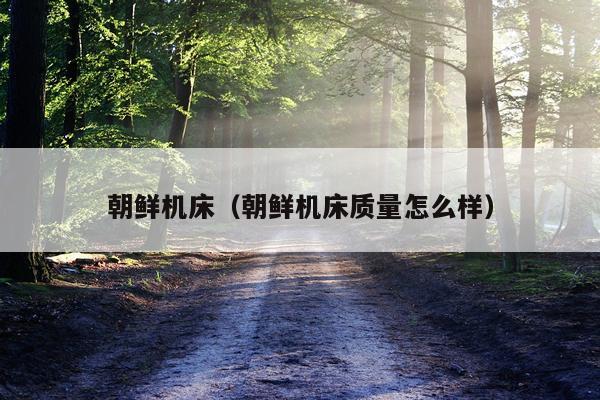 朝鲜机床（朝鲜机床质量怎么样）