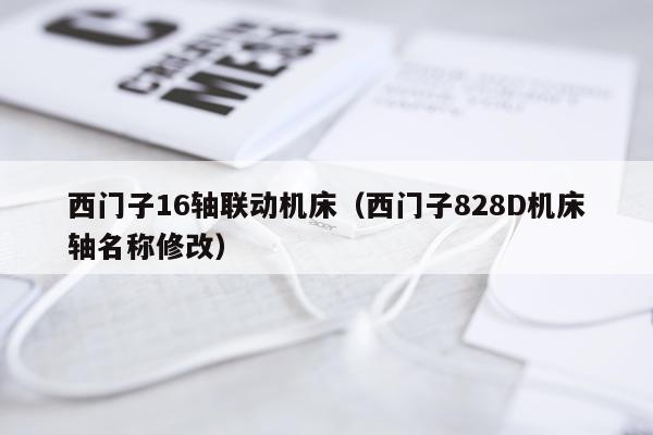 西门子16轴联动机床（西门子828D机床轴名称修改）