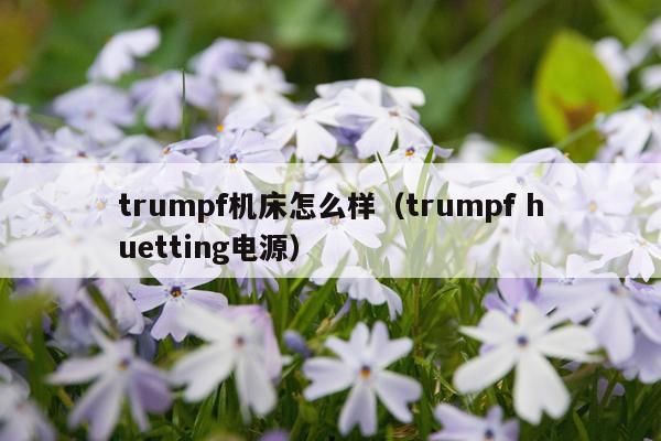 trumpf机床怎么样(trumpf huetting电源)