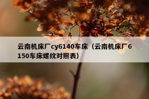 云南机床厂cy6140车床(云南机床厂6150车床螺纹对照表)