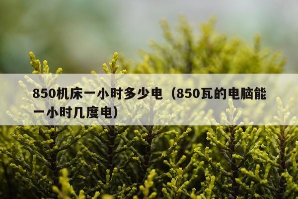 850机床一小时多少电（850瓦的电脑能一小时几度电）