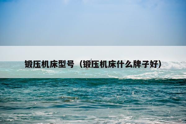锻压机床型号（锻压机床什么牌子好）