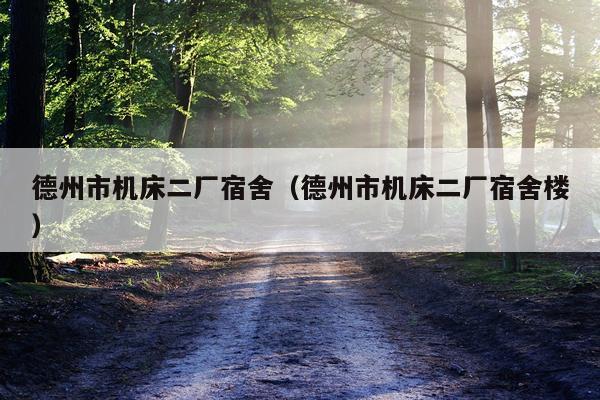 德州市机床二厂宿舍（德州市机床二厂宿舍楼）