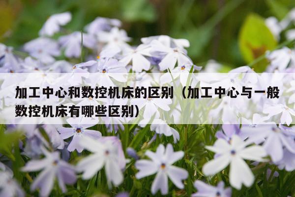 加工中心和数控机床的区别（加工中心与一般数控机床有哪些区别）