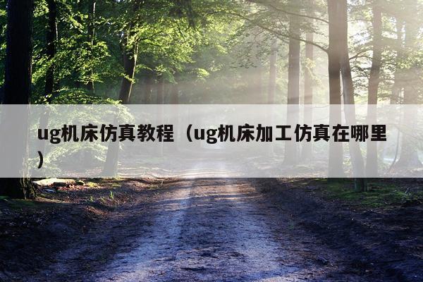 ug机床仿真教程（ug机床加工仿真在哪里）